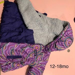 Patagonia winter coat reversible 12-18 months
